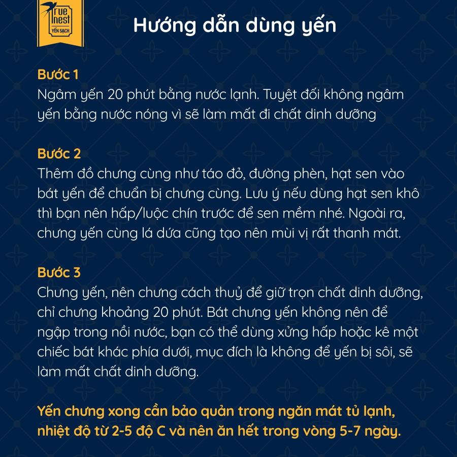 Tổ yến sào tinh chế True Nest - Hồng yến rút lông cao cấp