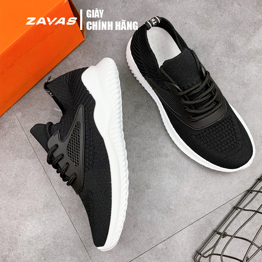 Hình ảnh Giày thể thao sneaker nữ màu đen đế êm nhẹ thoáng khí thương hiệu ZAVAS - S392 - Hàng chính hãng