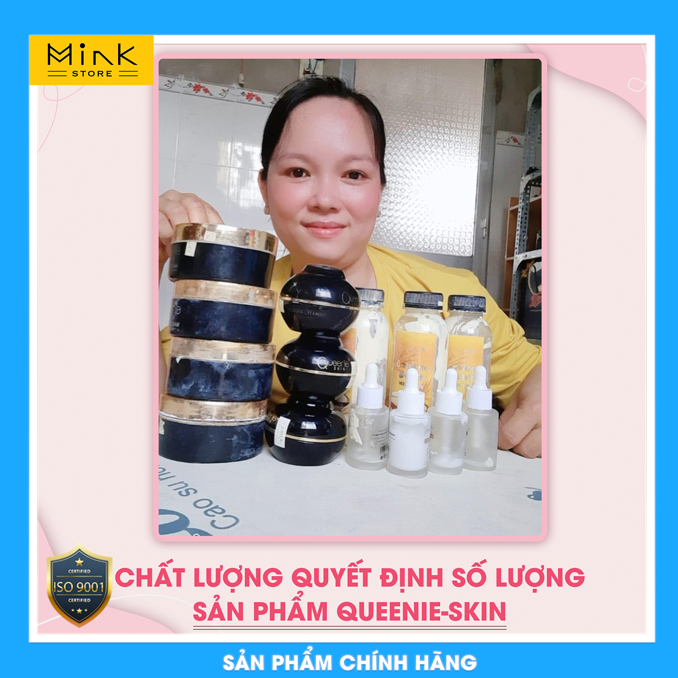 Kem Nám Queenie Skin Làm Mờ Các Vết Đốm Đen Trên Da Mặt, Cải Thiện Những Vùng Da Sạm Màu, Chống Tia UV - Hàng Chính Hãng