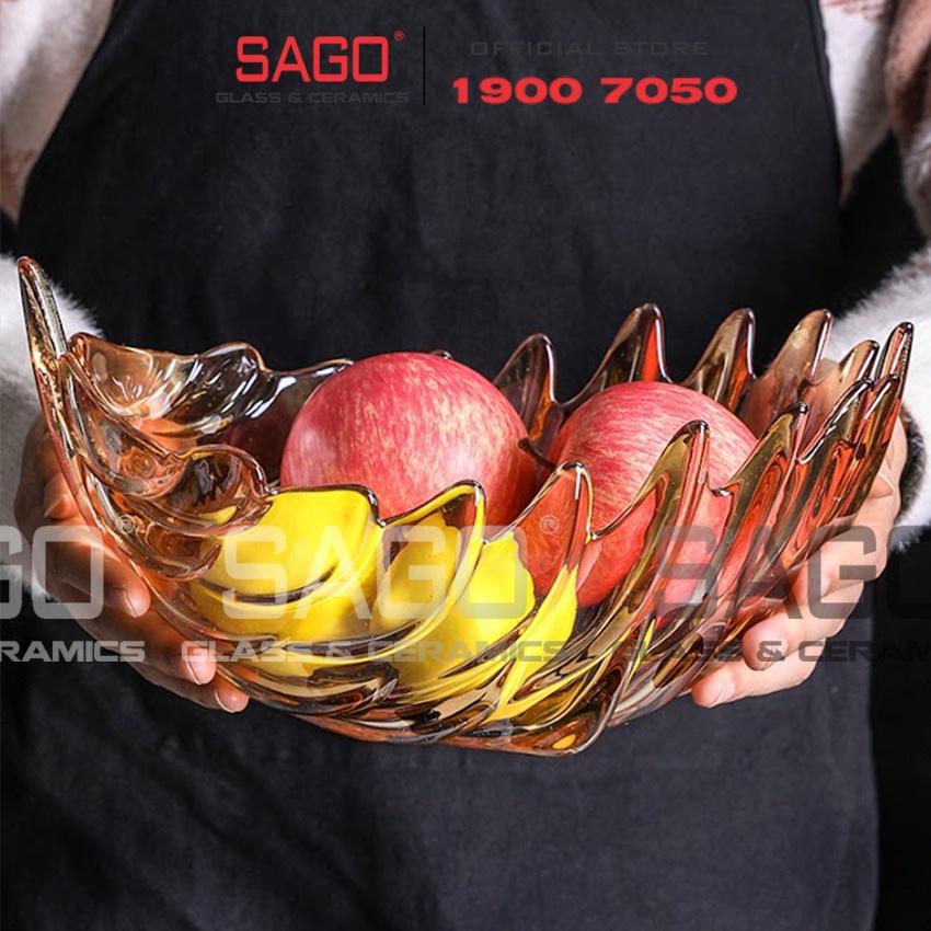 Tô Thủy Tinh Trái Cây Màu Hình Chiếc Lá Cao Cấp | Tùy Chọn Màu Sắc và Size