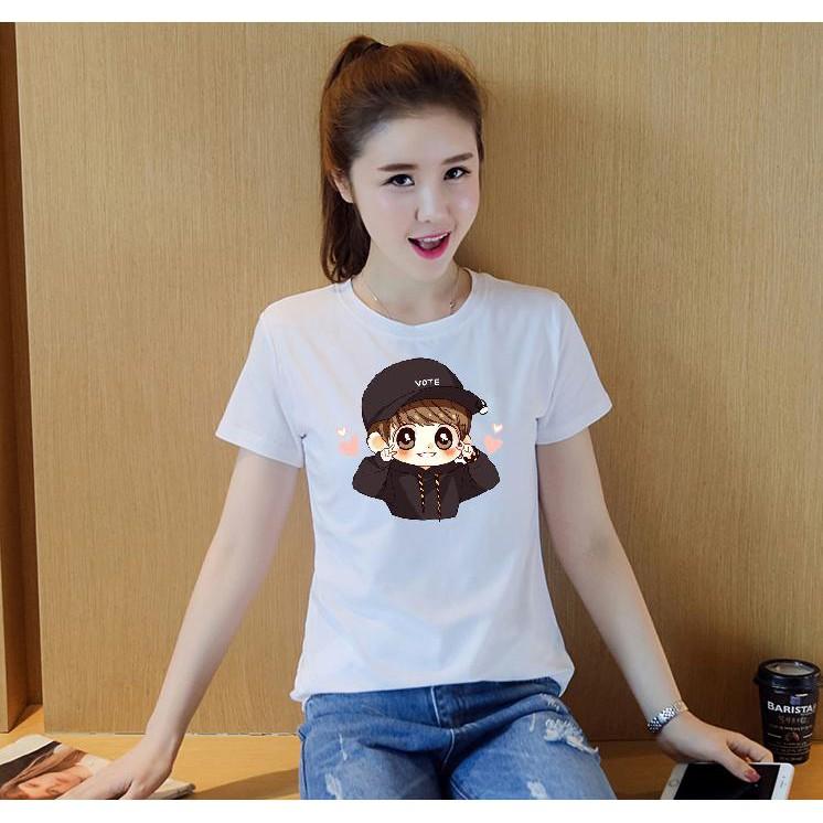 Áo thun nữ thần tượng in hình chibi cao cấp mtt221