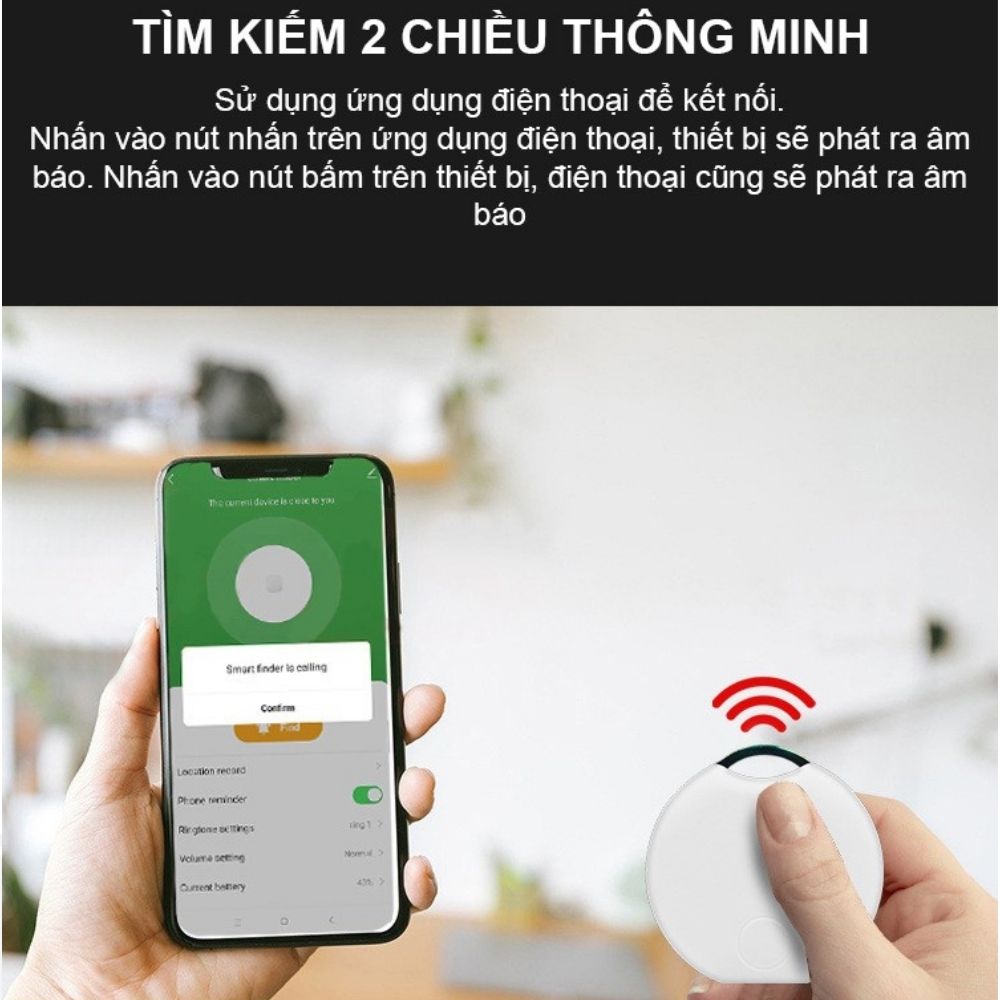 Thiết Bị Chống Thất Lạc Chó Mèo Trẻ Em Đồ Vật Túi Ví Mini Giấu Kín Tuya Thông Minh Không Dây