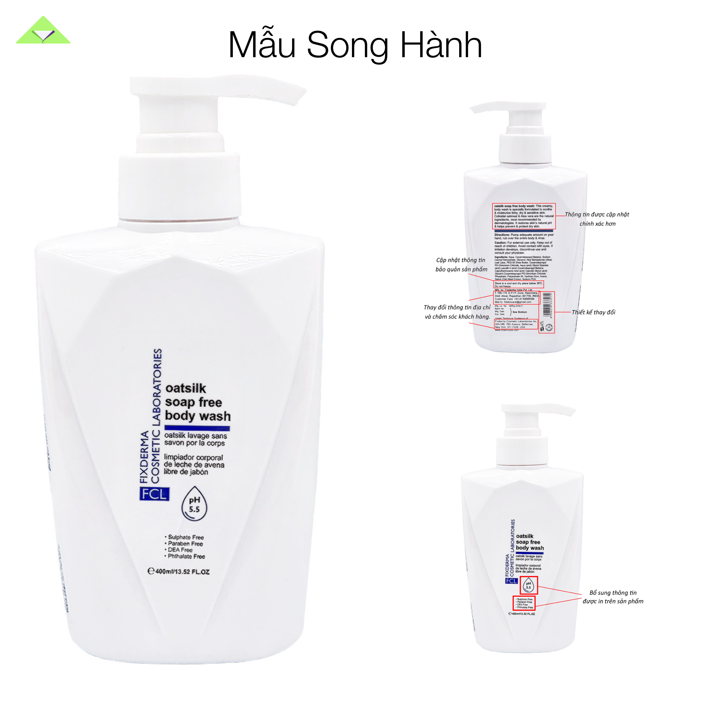 Sữa Tắm Dưỡng Ẩm FCL Oatsilk Soap Free Body Wash Làm Mêm Mịn Cho Da Nhạy Cảm 400ml - Hùng Lợi
