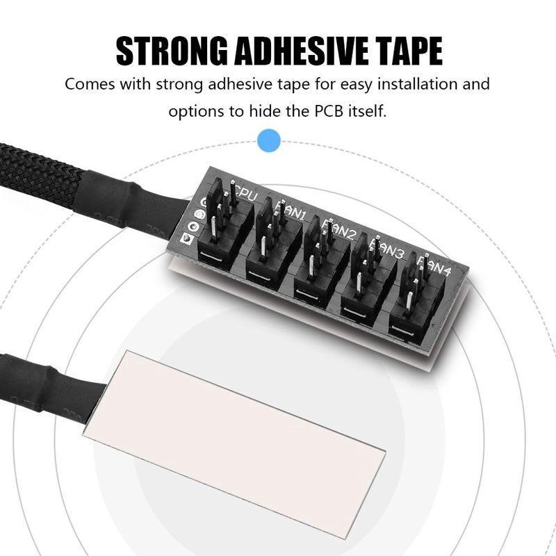 Bộ đầu chia 4 pin 5 khe cắm PWM chuyên dụng cho bộ tản nhiệt máy tính