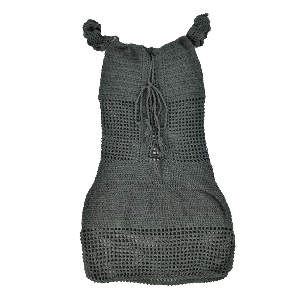 Women's Loose Crochet Tassel Beachwear Swimwear Bikini Swimsuit Cover up Dress