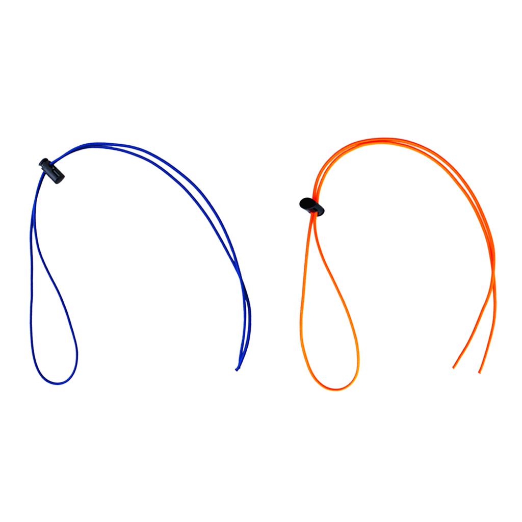 2x UV Stable Rubber Swimming Goggles / Dive Mask Elastic Strap Lanyard Rope