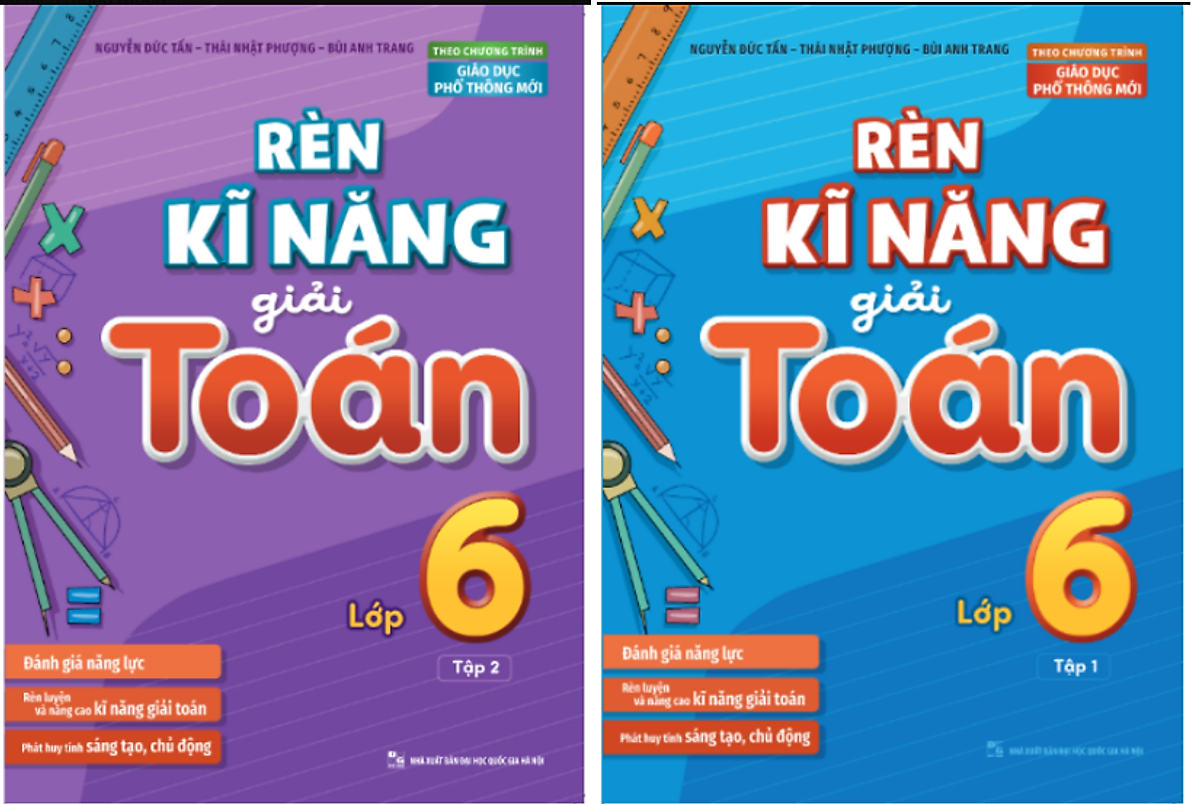 Sách - Combo Rèn Kĩ Năng Giải Toán Lớp 6 - Tập 1 + tập 2