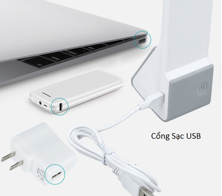 Đèn led có cổng sạc USB để bàn đa năng UB ( Giao màu ngẫu nhiên )