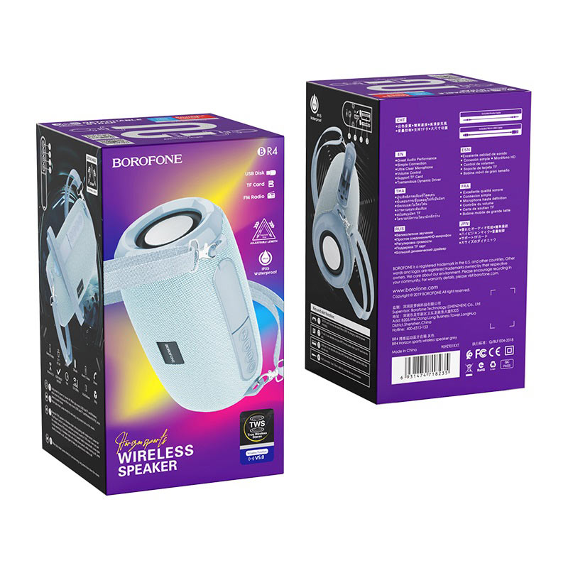 Loa Không Dây BOROFONE BR4, Bluetooth 5.0, Pin 500mah, nghe nhạc, gọi điện - Hàng Chính Hãng