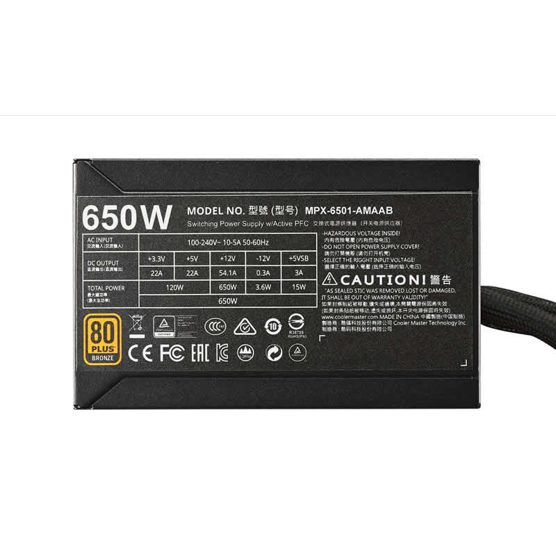 Nguồn - Power Supply Cooler Master MasterWatt 650