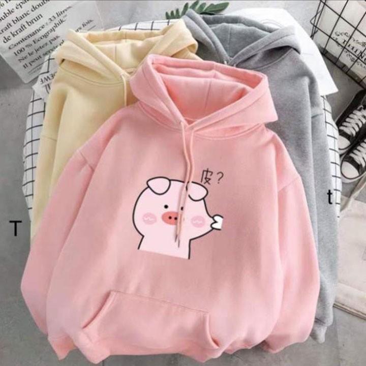 Áo hoodie nữ in hình dễ thương giao hình ngẫu nhiên