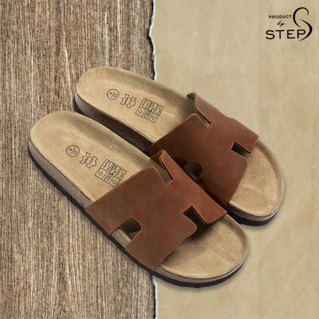 Dép đế trấu Unisex Da Quai chữ H