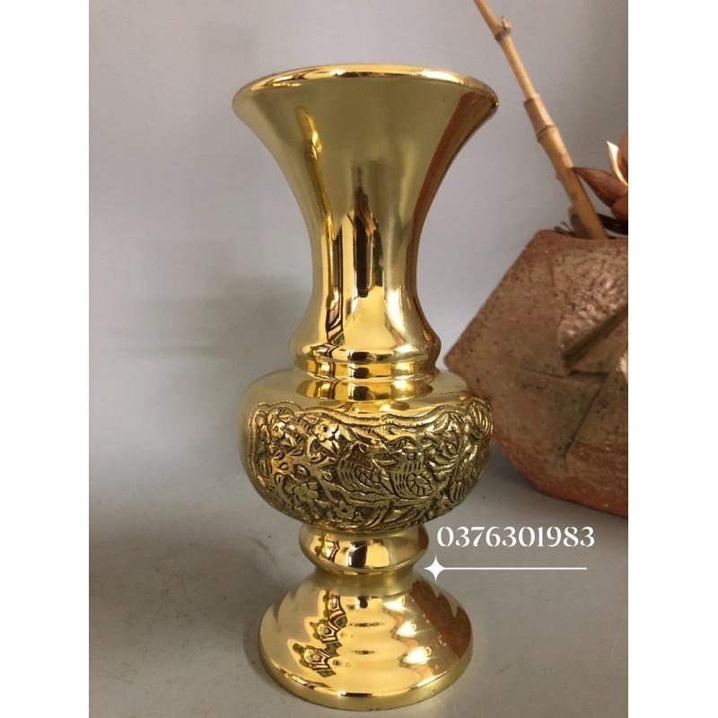Lọ hoa hoạ tiết bông cúc cao 20cm