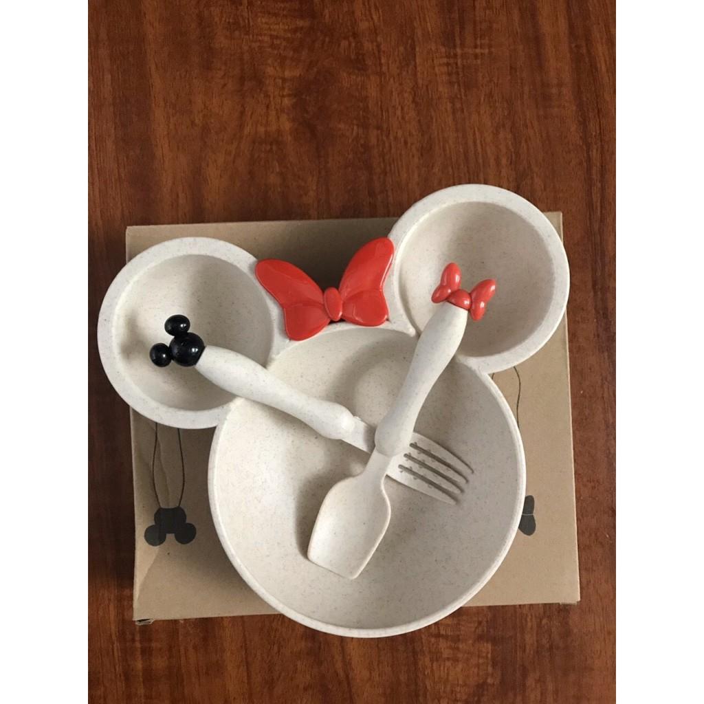 Bộ tô bát ăn dặm Micky lúa mạch cho bé