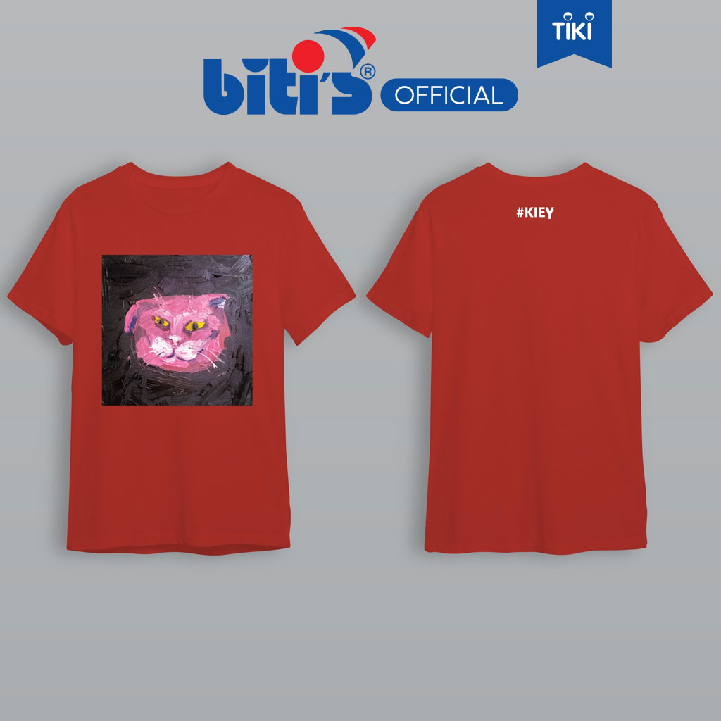[BST đặc biệt BITI'S X KIEY] Áo Thun Cotton Biti's Kiey Unisex Universe Red T-Shirt (Limited) BOU000400DOO (Đỏ) - L 65-&gt;75kg