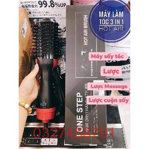 Lược Điện Kiêm Mấy Sấy Khí Tạo Phồng Đa Năng -Lược uốn tóc tạo độ xoăn - ONE STEP