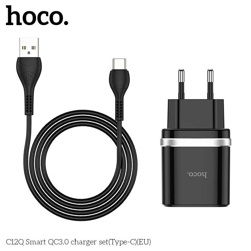 Hình ảnh Bộ sạc nhanh Hoco C12Q 18W Type-c Smart hỗ trợ QC3.0 - Hàng chính hãng