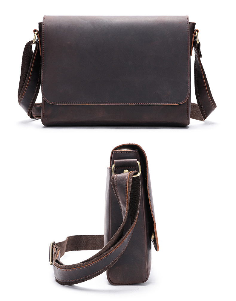 Túi đeo chéo nam DA BÒ  thật phong cách mới - DCN9458