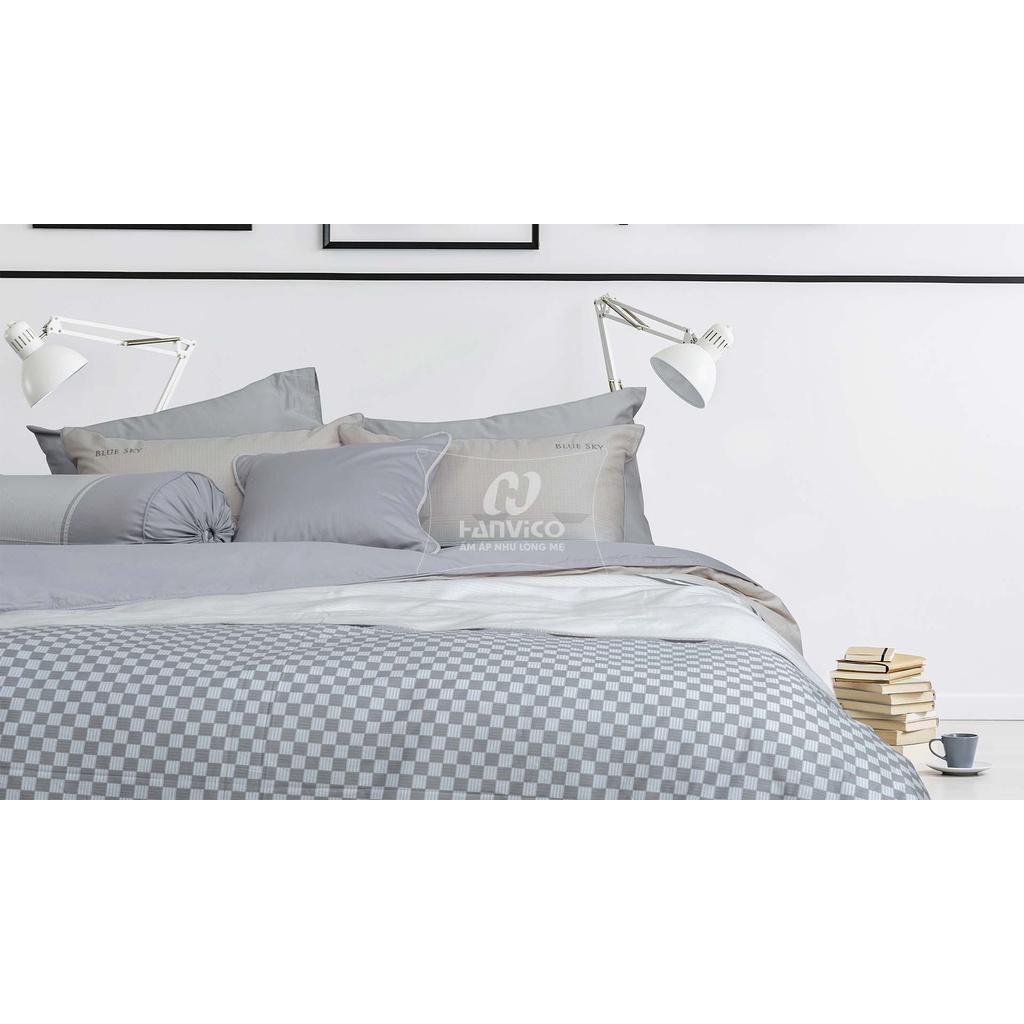 - 2 chiếc vỏ gối đầu Cotton cao cấp Hanvico Blue Sky