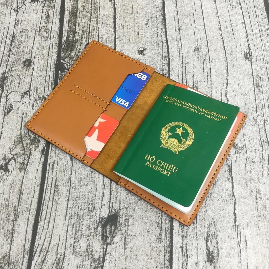 Ví đựng passport hộ chiếu da bò handmade  - Dyshop PP831