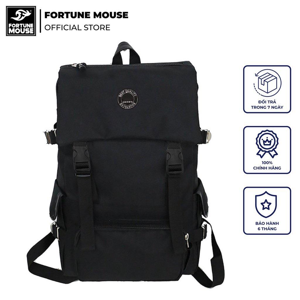 COMBO: Balo laptop Fortune Mouse cỡ lớn vải chống nước B295 + Túi đeo chéo thời trang DA012