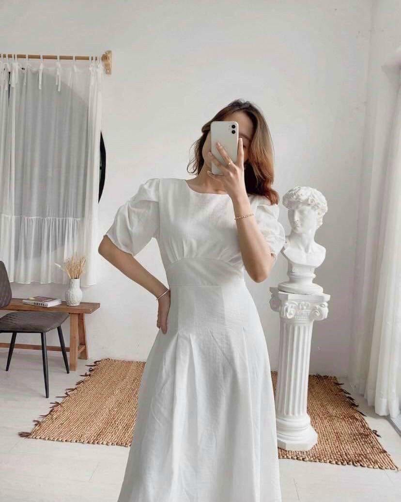 ĐẦM XÒE TAY PHỒNG XẾP LI EO 73602016