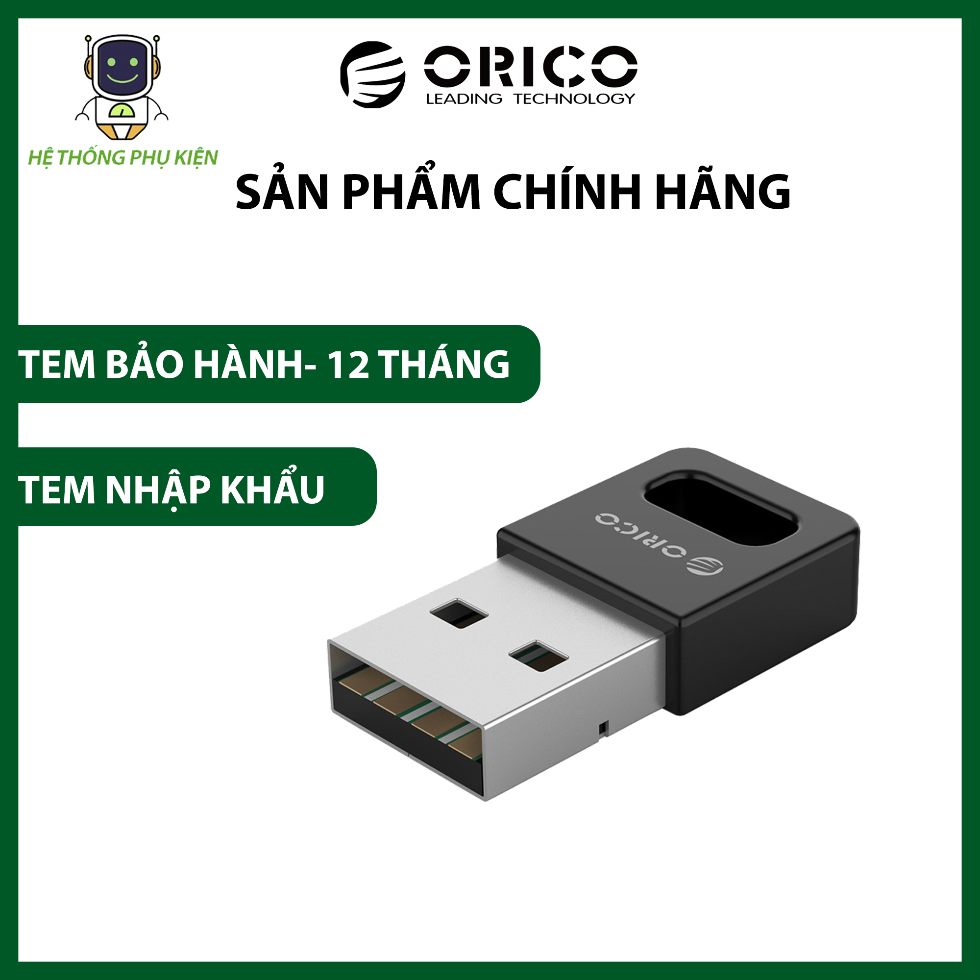 Thiết Bị Kết Nối Bluetooth Orico 4.0 Qua USB BTA-409 - Hàng Chính Hãng