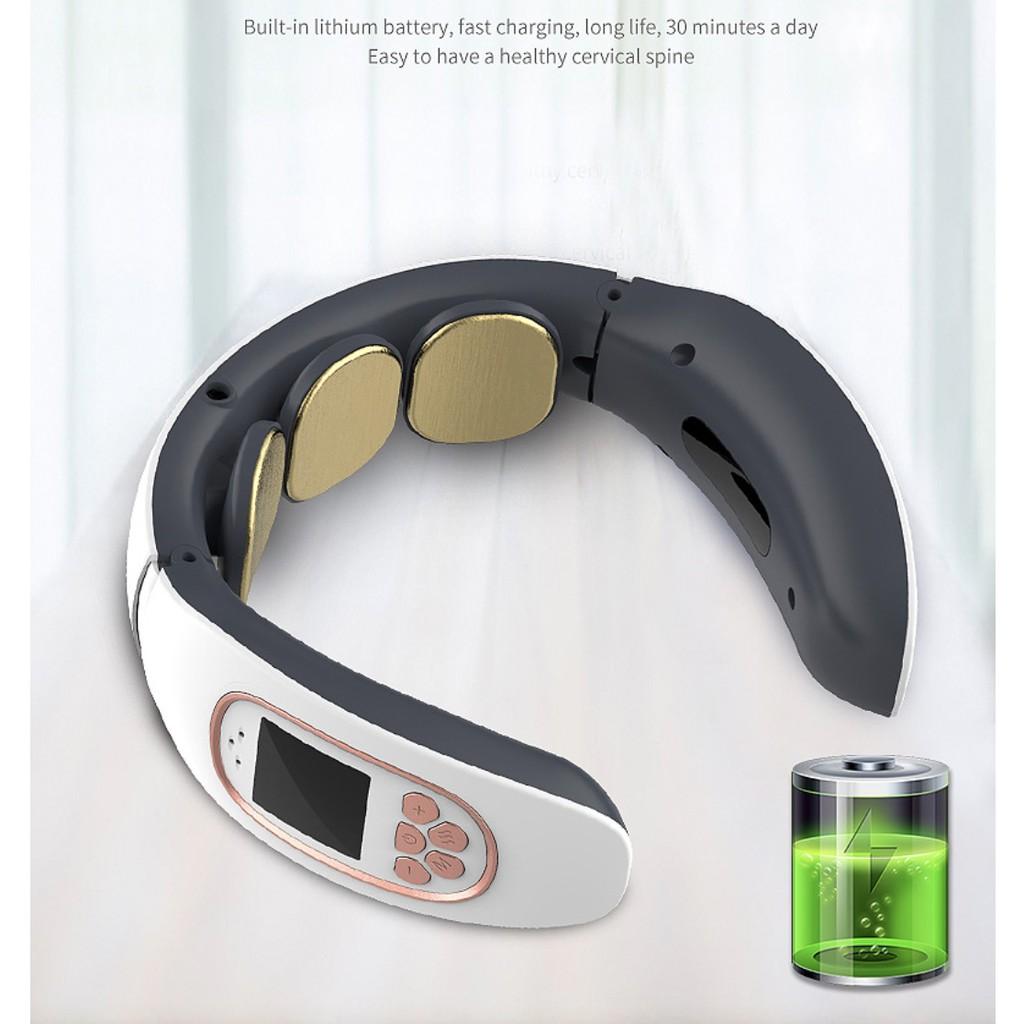 Máy massage xung điện kiêm sưởi ấm cho vai cổ bằng Dr.Meridians có remote điều khiển