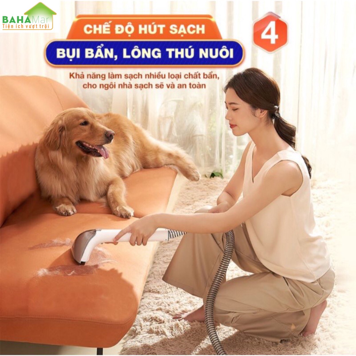 MÁY ĐA NĂNG HÚT CHÂN KHÔNG VÀ GIẶT THẢM, SOFA - MÁY LÀM SẠCH VẢI DI ĐỘNG UWANT B100 &quot;BAHAMAR&quot; giúp loại bỏ hoàn toàn các vết bẩn một cách nhanh chóng và triệt để, đem lại hiệu quả cao nhưng vẫn đảm bảo không làm ảnh hưởng vải