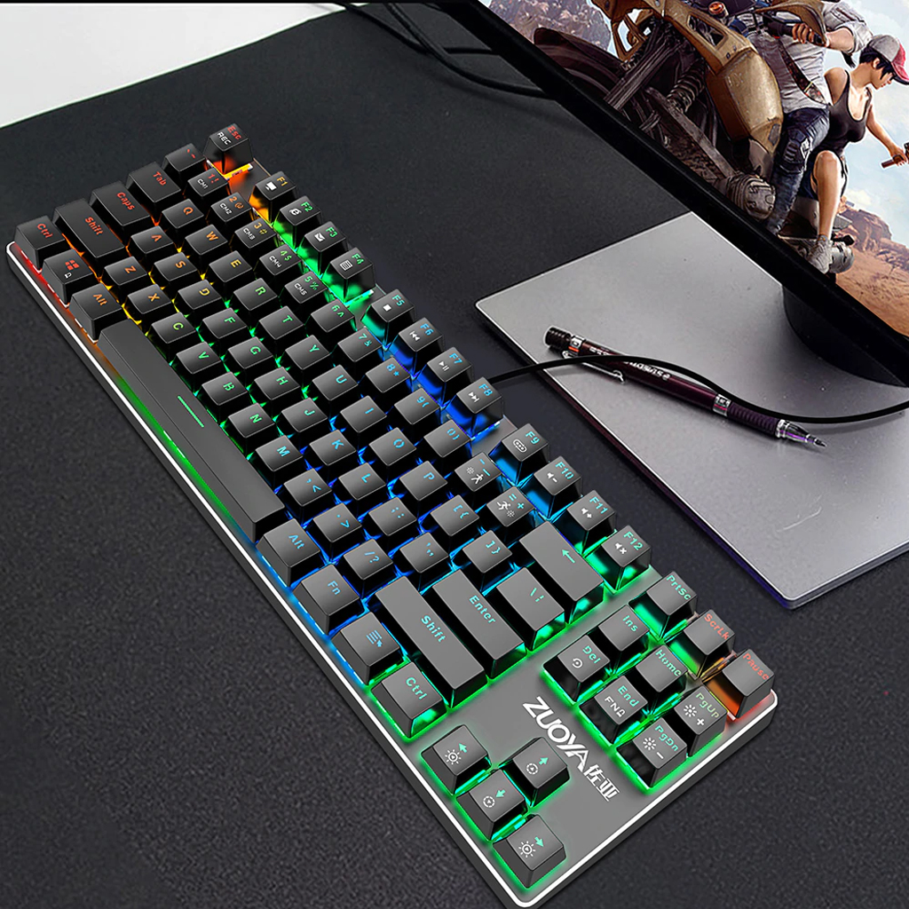 Combo Bộ Bàn Phím Chuột Gaming Và Tai Nghe Chụp Tai Máy Tính Chơi Game Bàn Phím Cơ X51 Led RGB + Chuột V6 + Tai Nghe Q9 - Hàng Chính Hãng