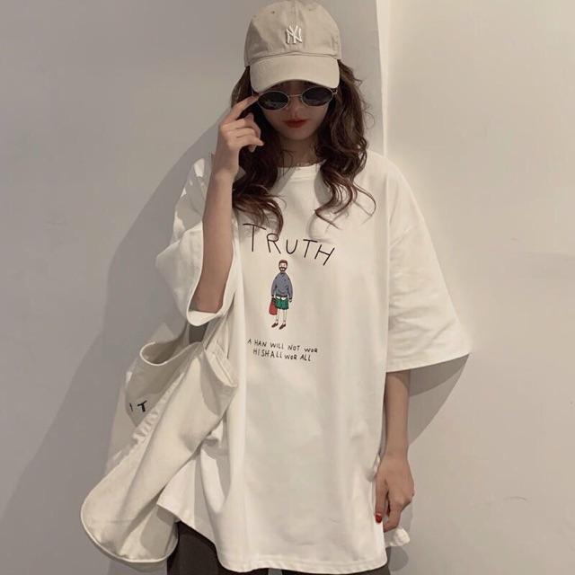 Áo thun nữ phông in hình siêu xinh dáng rộng