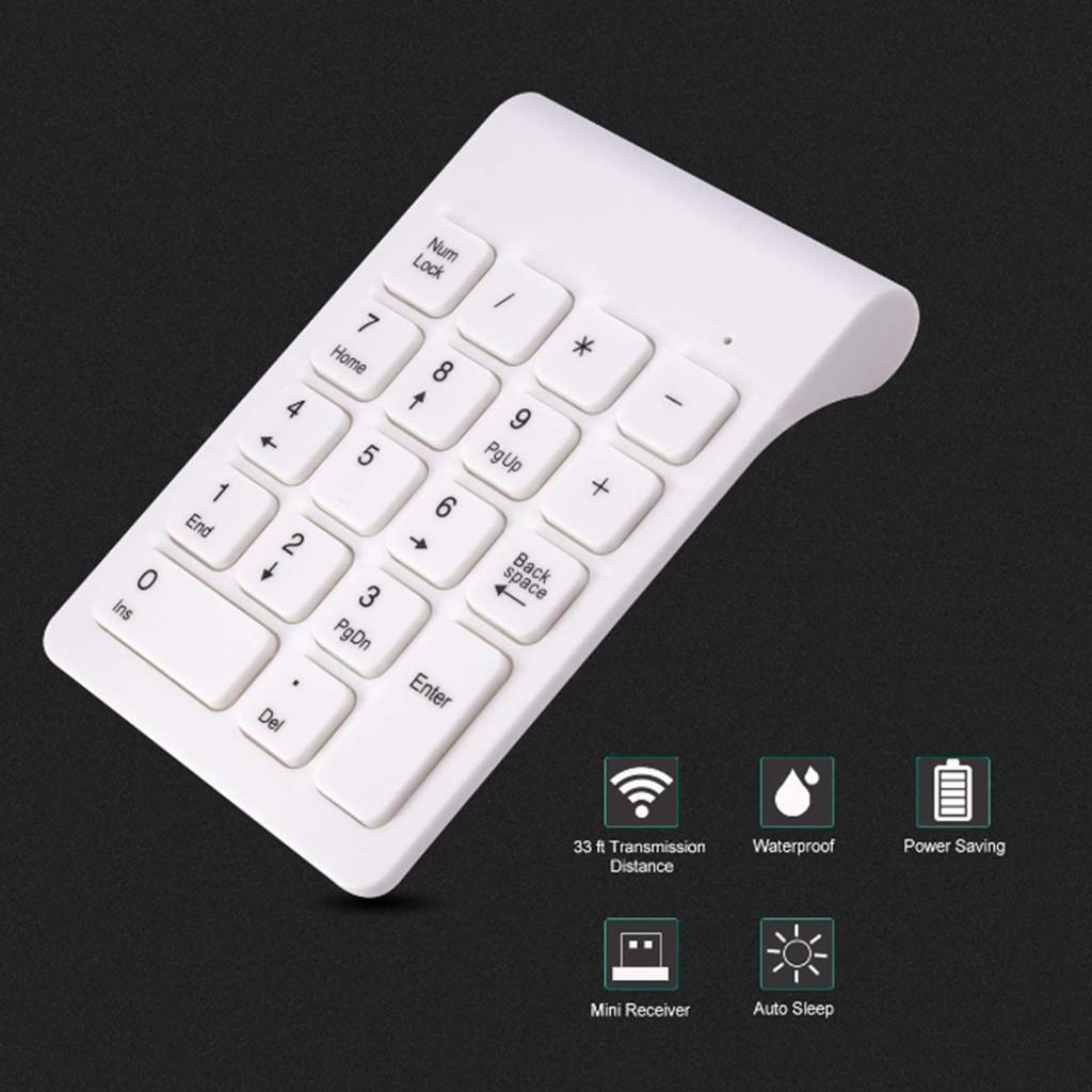 2.4G Keyboard USB Wireless Silent Keyboard w/ Mouse for Laptop Desktop White