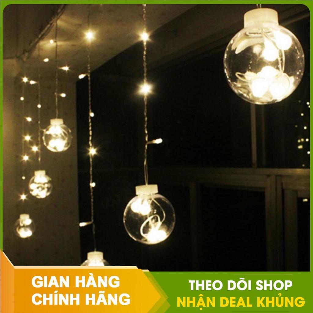 Đèn Led nháy thả mành trang trí - bóng tròn nhựa cứng trong 4m