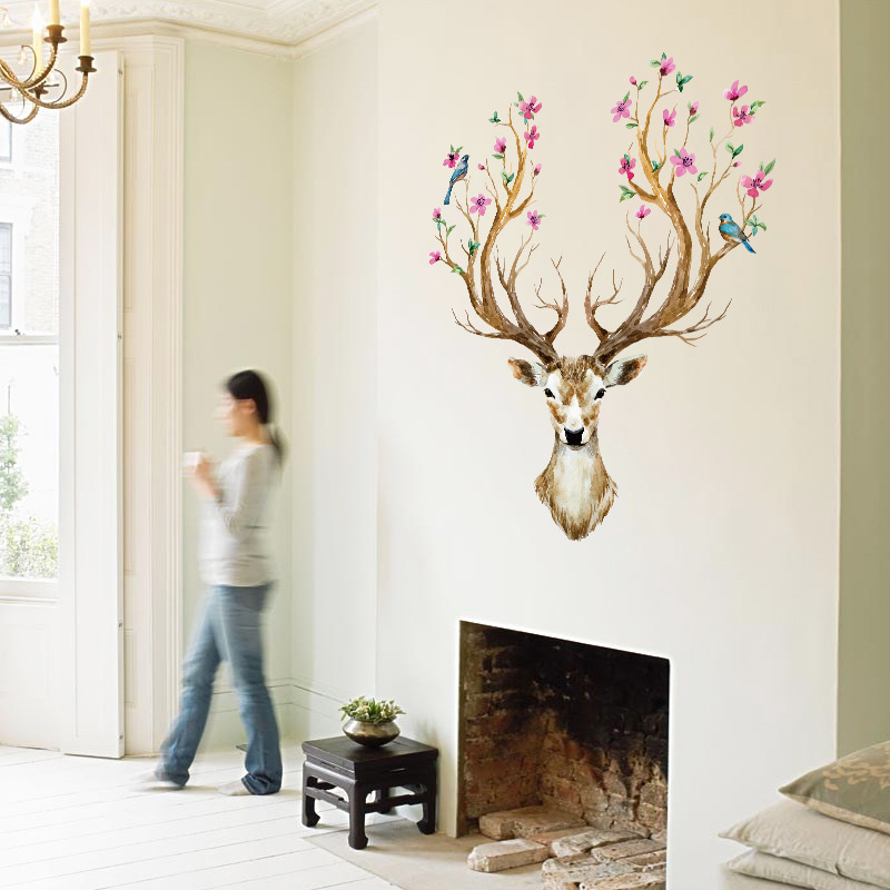 Decal trang trí Sừng nai 3D AmyShop DKN077