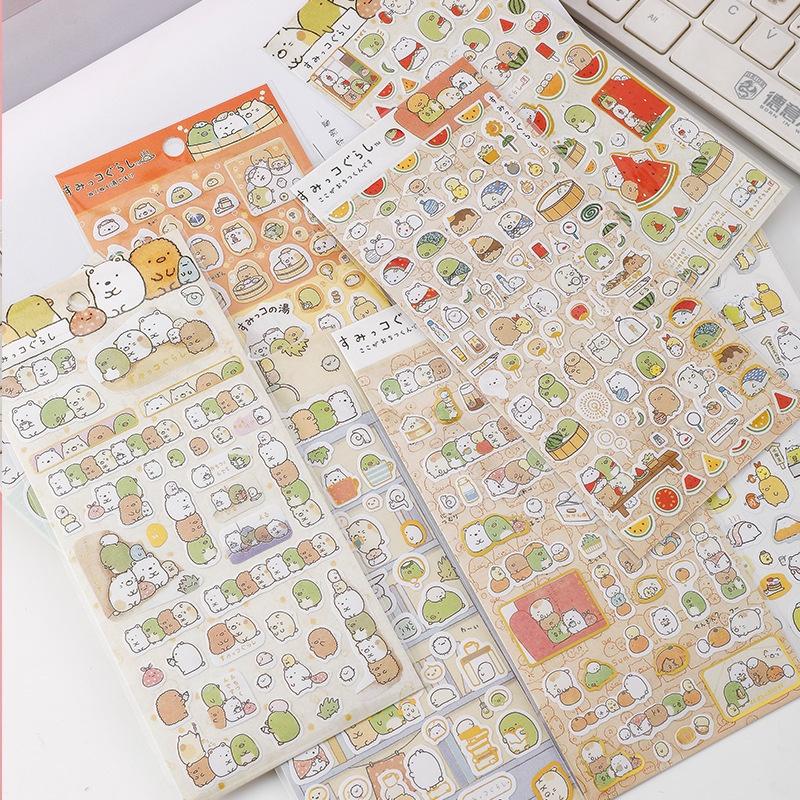 Stickers 10K - Tờ Nhãn Dán Mini Những Sinh Vật Đáng Yêu Trang Trí Polcols/ Toploader Hàn Quốc