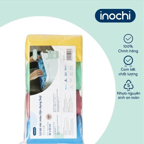 Lô túi rác màu tiện dụng Inochi - Soji 4 x10L(có quai cầm)