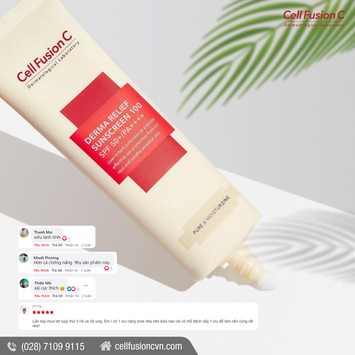 Cell Fusion C. Kem Chống Nắng Thế Hệ Mới Brighterning Tone Up Sunscreen-Derma Relief Sunscreen-Aquatica Sunscreen 35ml kèm quà tặng hấp dẫn