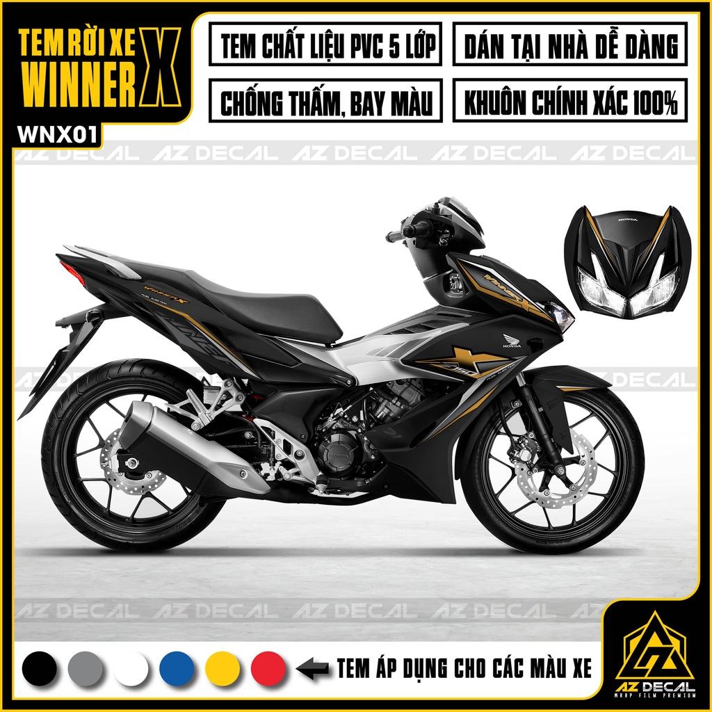 Tem Rời Dán Xe Winner X Mẫu Thiếu Kế X 150 | WNX01 | Decal Chế Xe Chất Liệu PVC Chống Nước, Chống Bay Màu - Trắng Đỏ