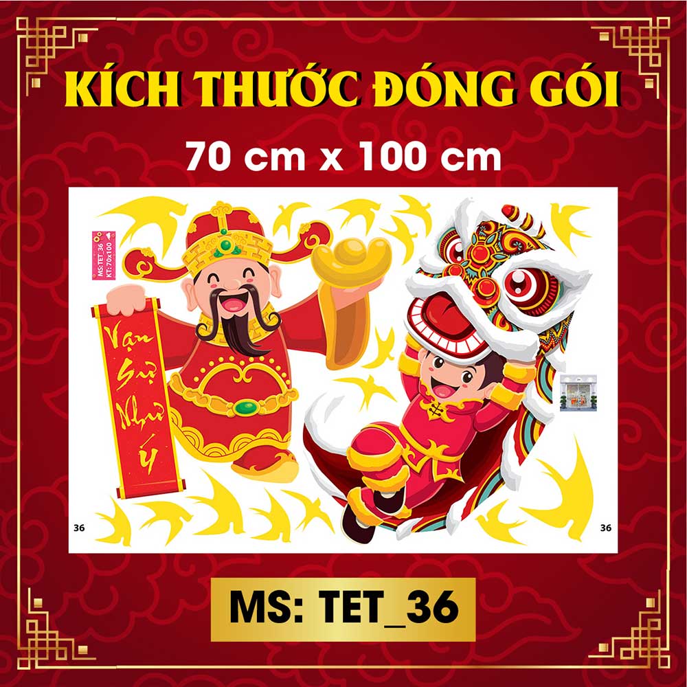 Decal trang trí tết combo số 11
