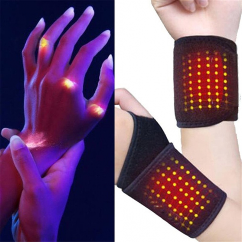 2 Cái/cặp Nam Châm Tự Làm Nóng Hỗ Trợ Cổ Tay Nẹp Bảo Vệ Tấm Bảo Vệ Nam Mùa Đông Giữ Ấm Ban Nhạc Thể Thao Bảo Vệ Bracers Color: Without holes