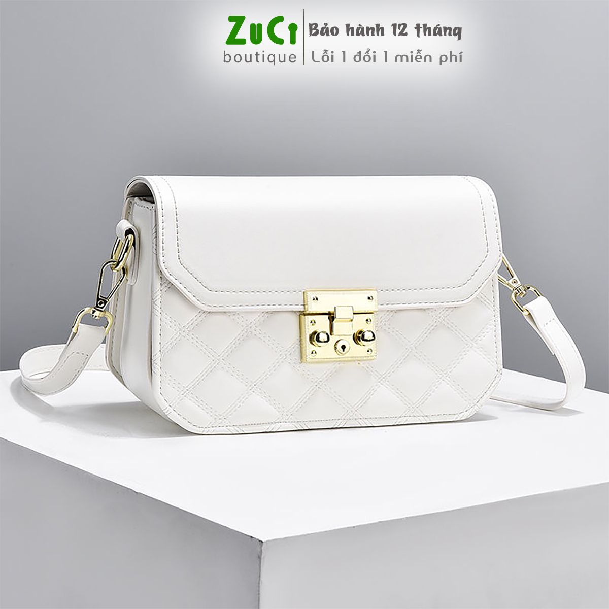 Túi xách đeo chéo đeo vai nữ mẫu mới ô trám thời thượng sang trọng size 22cm ZUCI X05B22