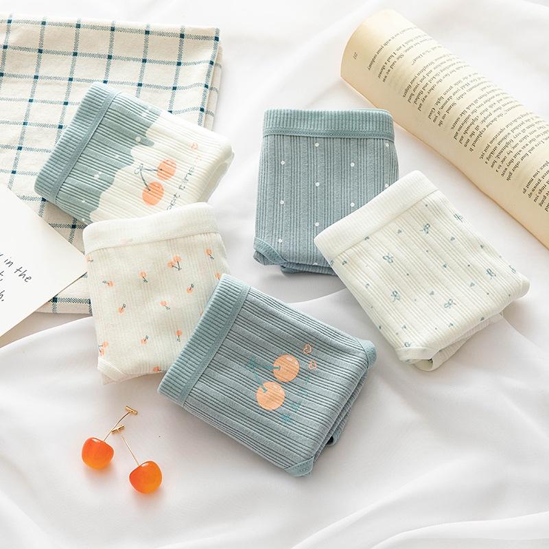 Quần Lót Nữ Cotton Kháng Khuẩn Cherry Ngang Eo . Hàng Loại Đẹp.