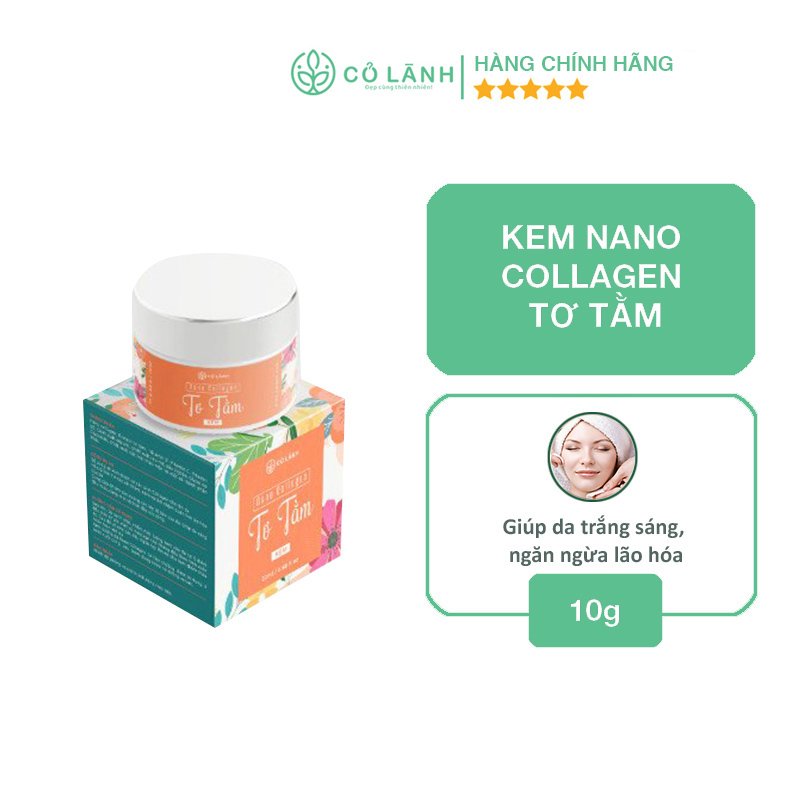 Kem Nano Collagen Tơ tằm Cỏ Lành 30g 