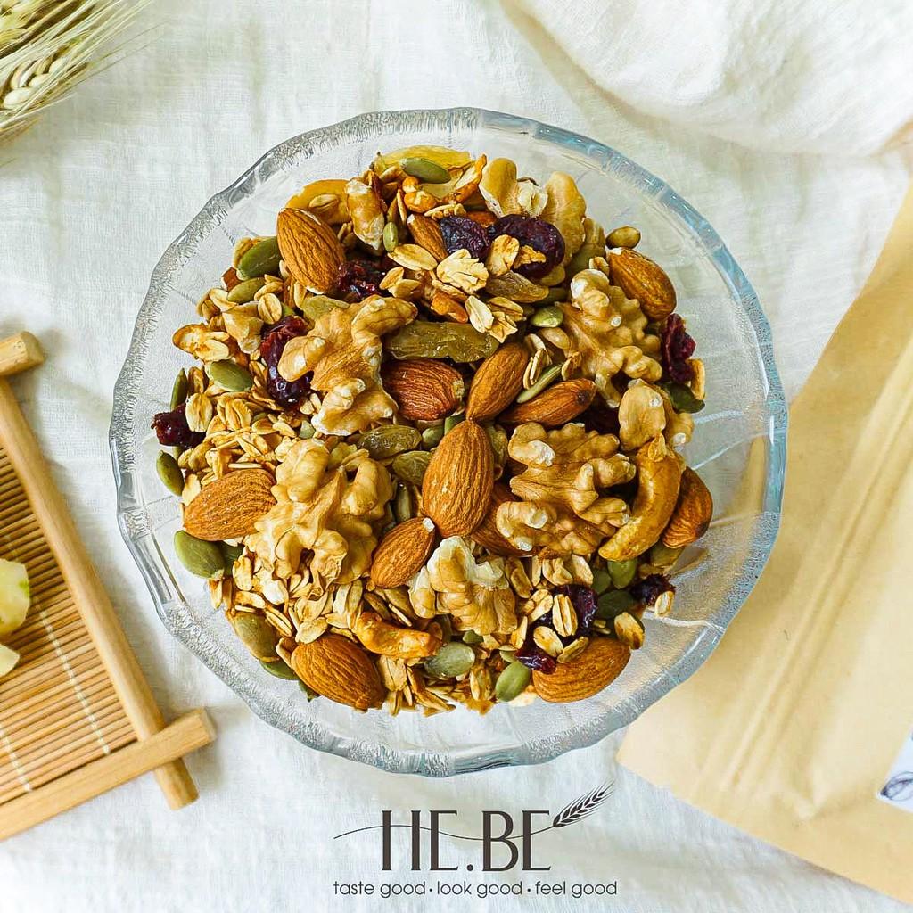 Granola Nhiều Hạt HeBe Không Đường Ăn Kiêng - Ngũ Cốc Giảm Cân Tự Nhiên