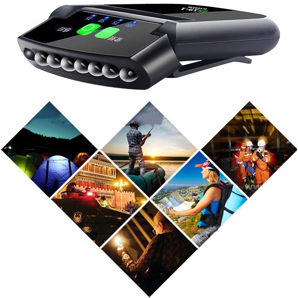 2xNight Safety Clip 6 LED Head Brim Light Fishing Outdoor Head Lamp Torch
