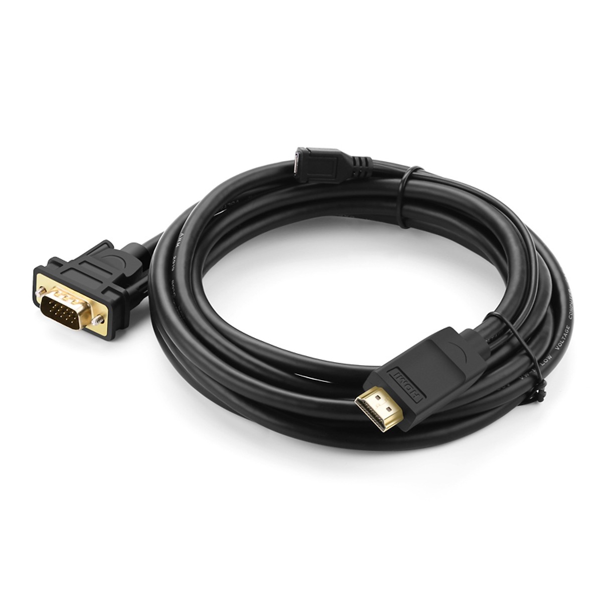 Hdmi To Vga Converter Flat Cable Đen 2M Mm101 - 40231 Ugreen ( Hàng Chính Hãng )