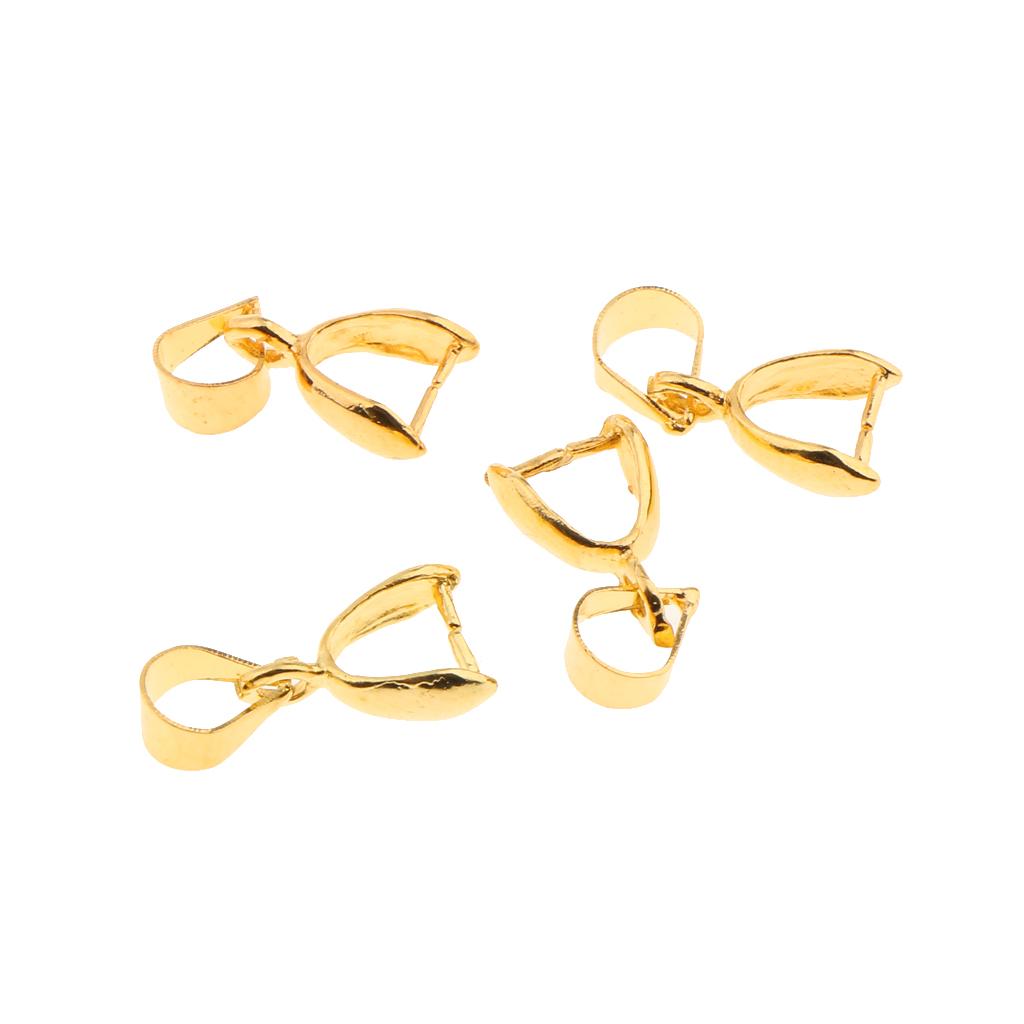 30pcs Pendant Clips Pendant Clasps Pinch Clip Bail Pendant Hooks Connector