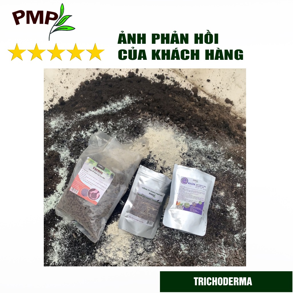 Nấm Trichoderma PMP Nấm Đối Kháng Phòng Thối Rễ, Ủ Phân Hữu Cơ Từ Rác Thải Hữu Cơ 100g