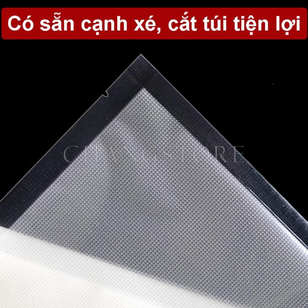 Set 100 Túi Hút Chân Không Một Mặt Nhám, Túi Ép Chân Không Kích Thước 17cmx25cm Cao Cấp