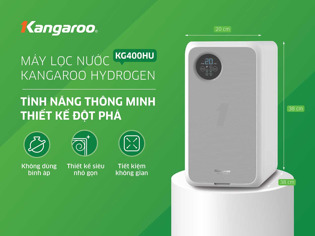 Máy lọc nước Kangaroo Hydrogen KG400HU - Hàng Chính Hãng